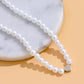 Pearl Silver Heart Love Necklace