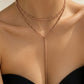 Long Drop Balls Y Deep Necklace