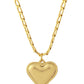 Bold Heart Pendant Anti Tarnish Chain