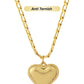 Bold Heart Pendant Anti Tarnish Chain