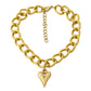 Heart Pendant Anti Tarnish Bracelet
