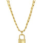 Lock Pendant Anti Tarnish Chain