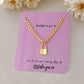 Lock Pendant Anti Tarnish Chain