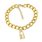 Lock Pendant Anti Tarnish Bracelet
