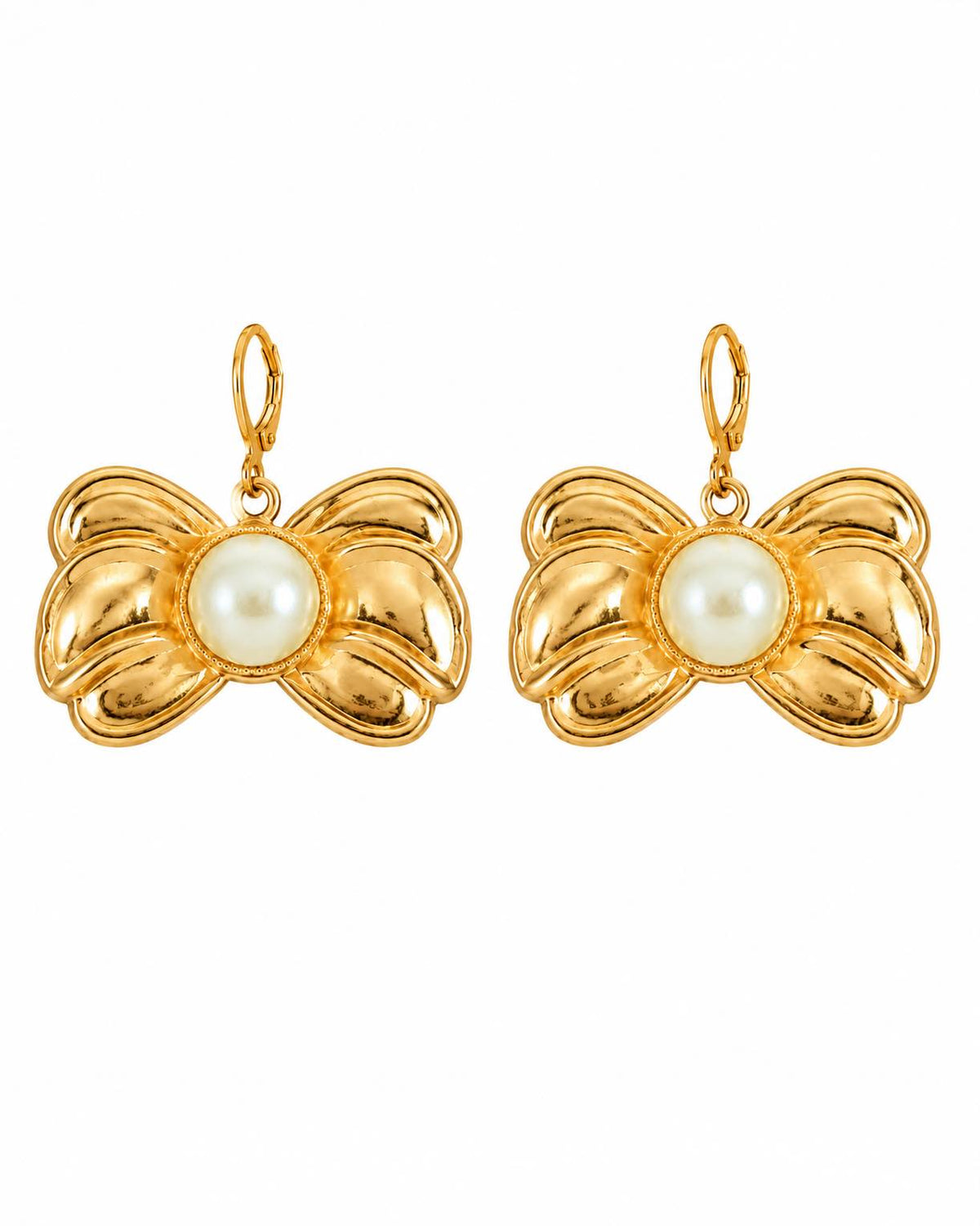 Pearl Bow Earrings