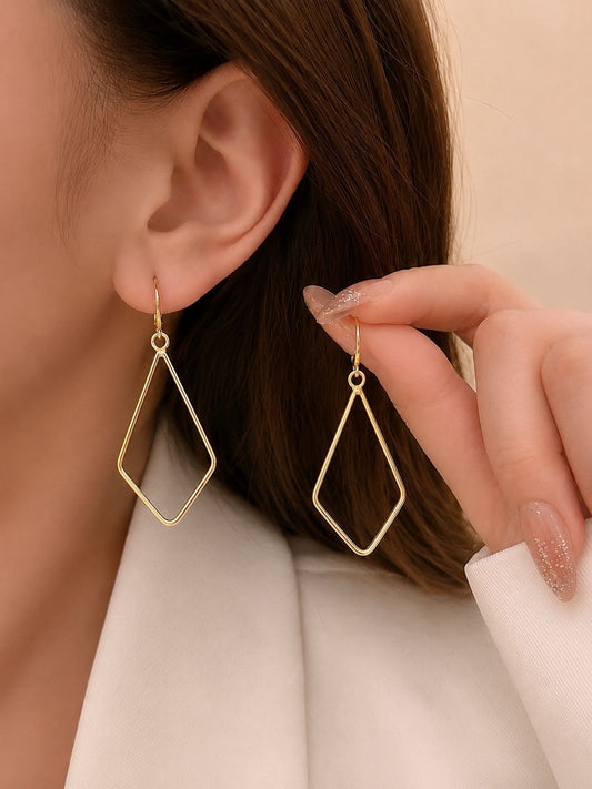 Geometric Diamond Earrings