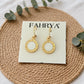 White Roman Clock Earrings