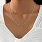 Silver Beaded Chain Necklace
