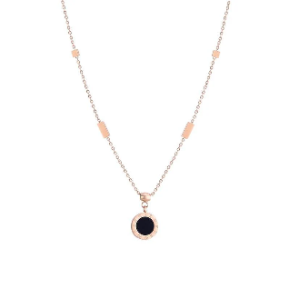 Black Clock Bob Chain Necklace