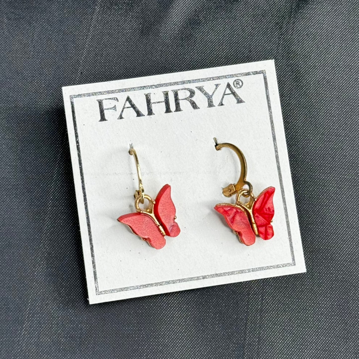 Red Butterfly Earrings