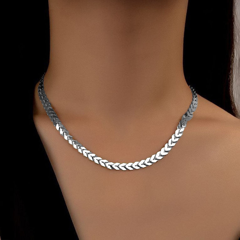 Zipper SIlver Chain Necklace