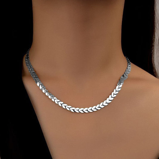 Zipper SIlver Chain Necklace