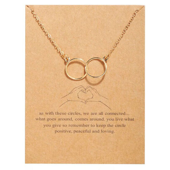 Dual Ring Pendant Necklace