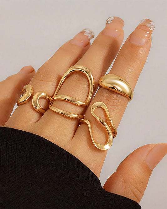 4 Stackable Finger Rings