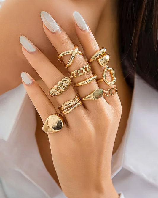10 Stackable Finger Rings