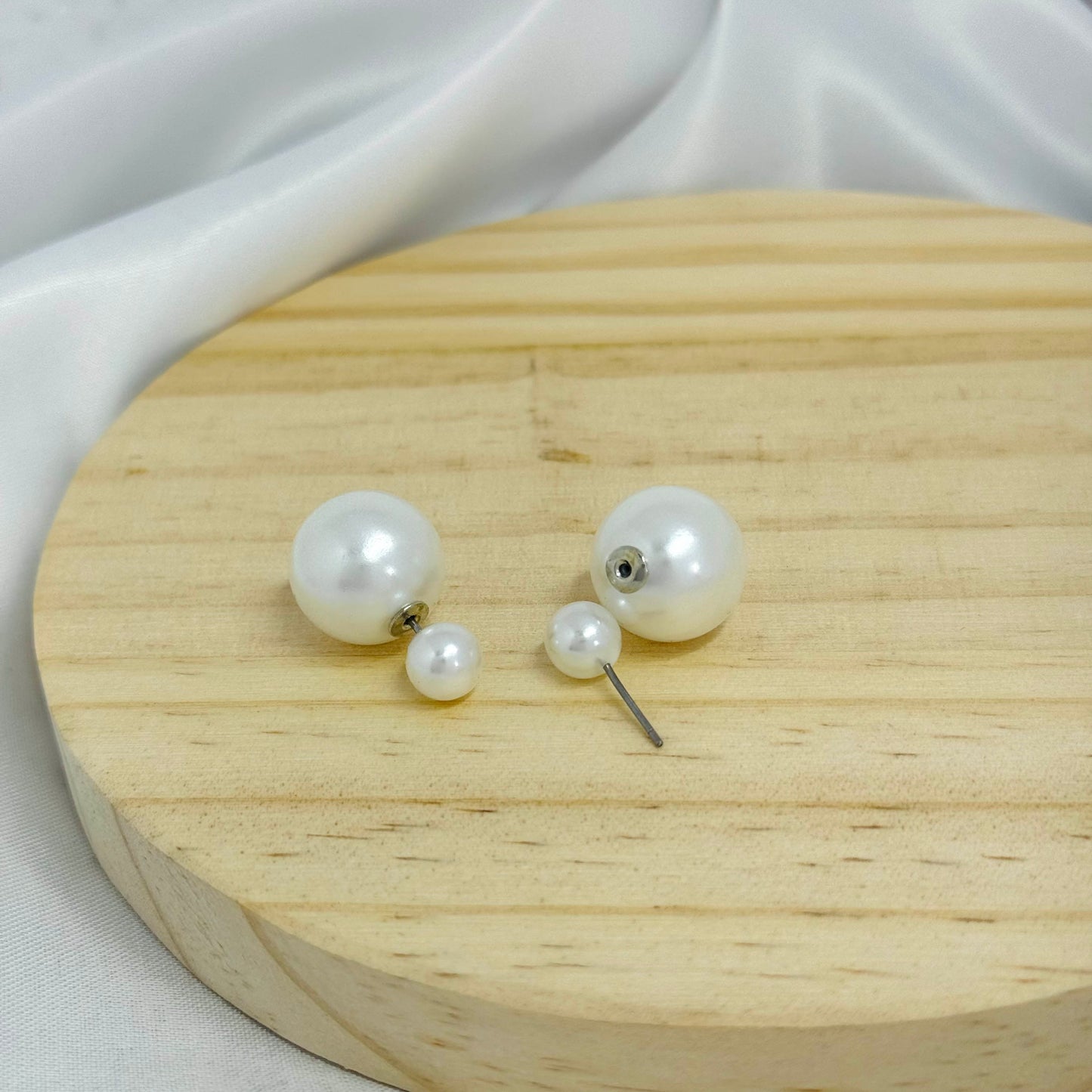 White Pearl Stud Earrings