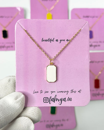 Bloc Pendant Necklace