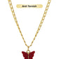 Red Butterfly Anti Tarnish Chain