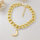 Moon Pendant Anti Tarnish Bracelet