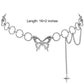 Butterfly Silver Rings Chain Style Necklace