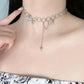 Butterfly Silver Rings Chain Style Necklace