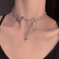 Butterfly Silver Rings Chain Style Necklace