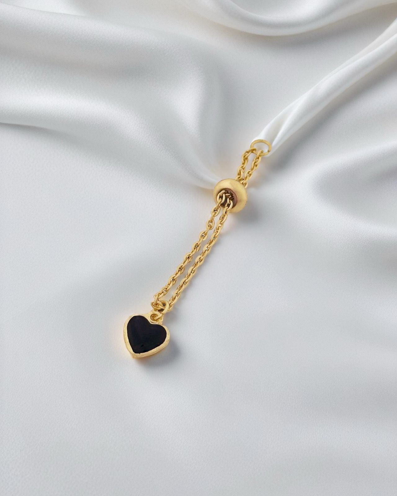 Small Heart Chain Ring