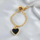 Small Heart Chain Ring