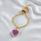 Small Heart Chain Ring