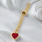 Small Heart Chain Ring