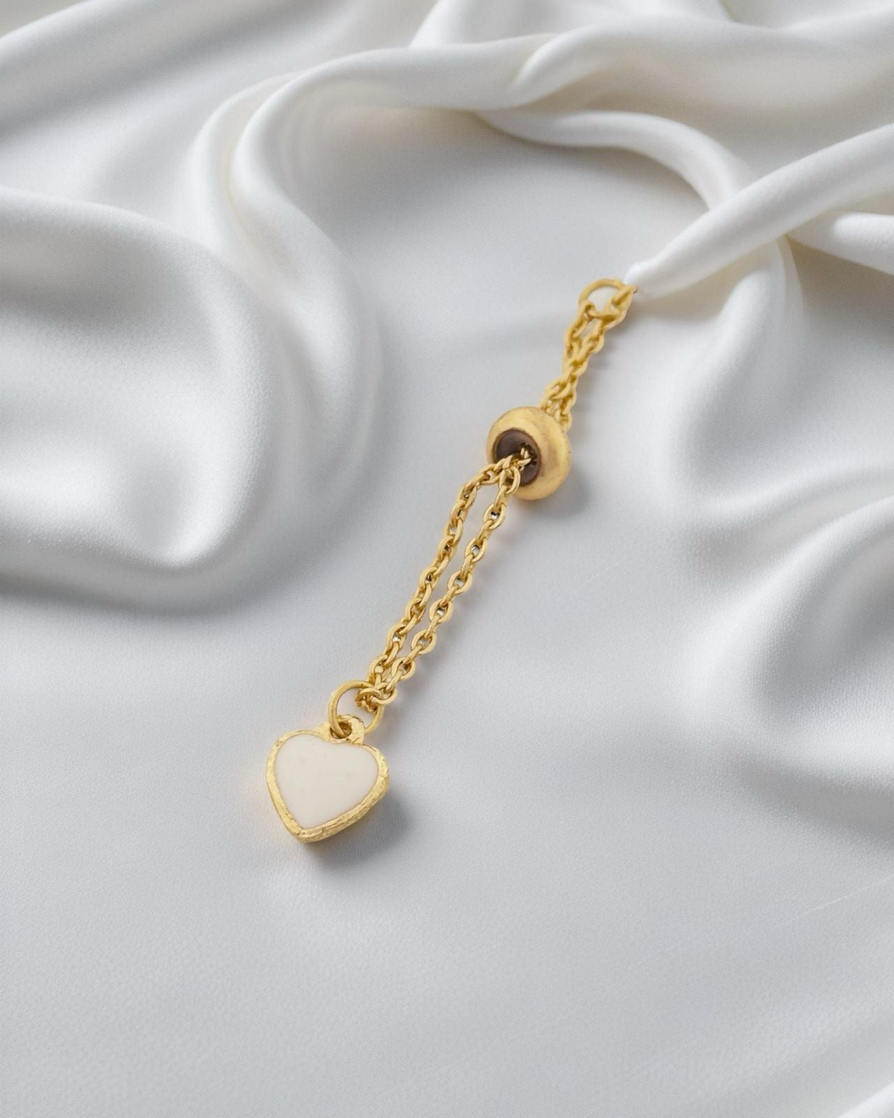Small Heart Chain Ring
