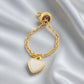 Small Heart Chain Ring