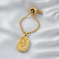 Rose Pendant Chain Ring