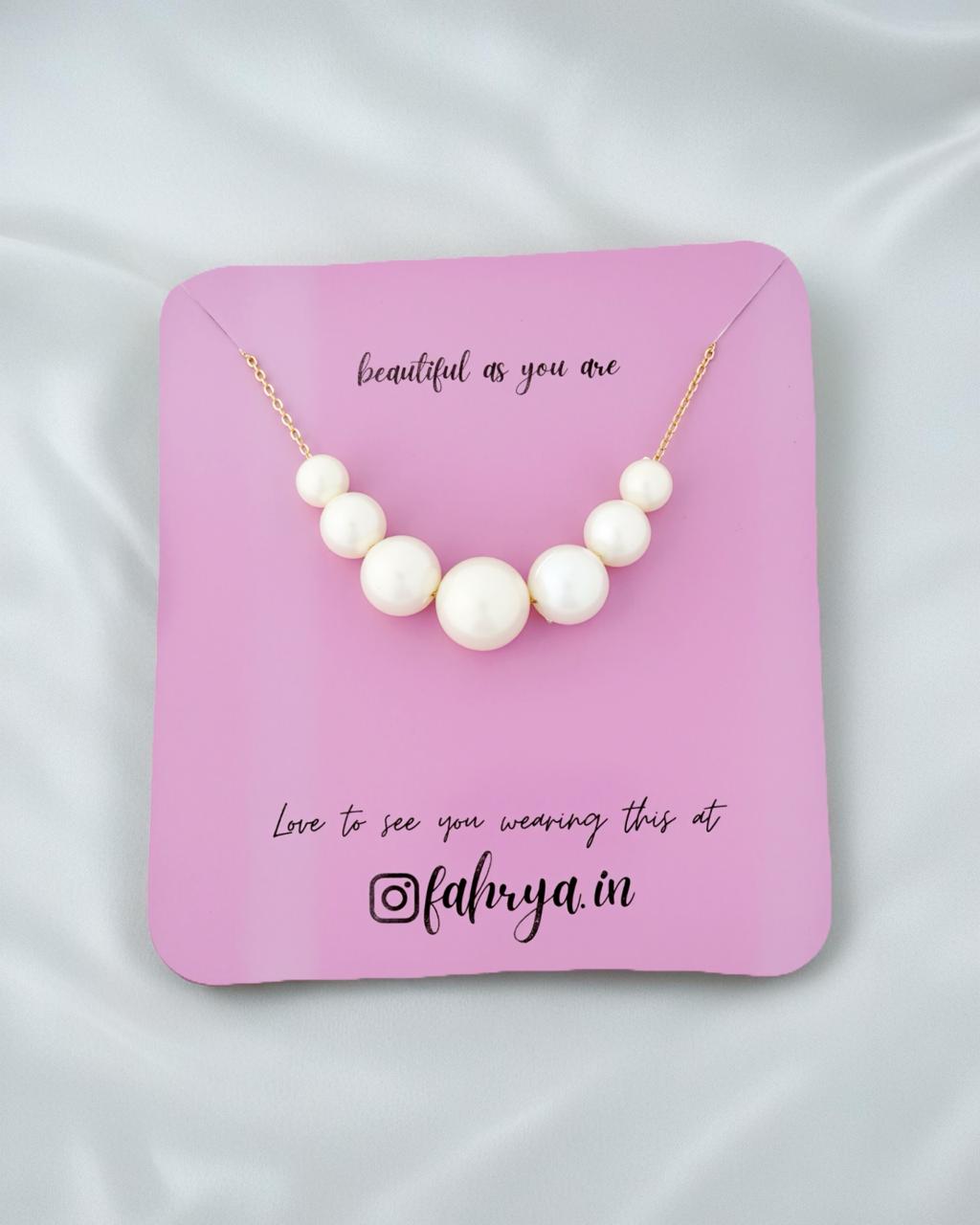 Pearl Wave Chain Necklace