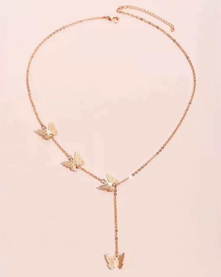 Sequin Butterfly Necklace