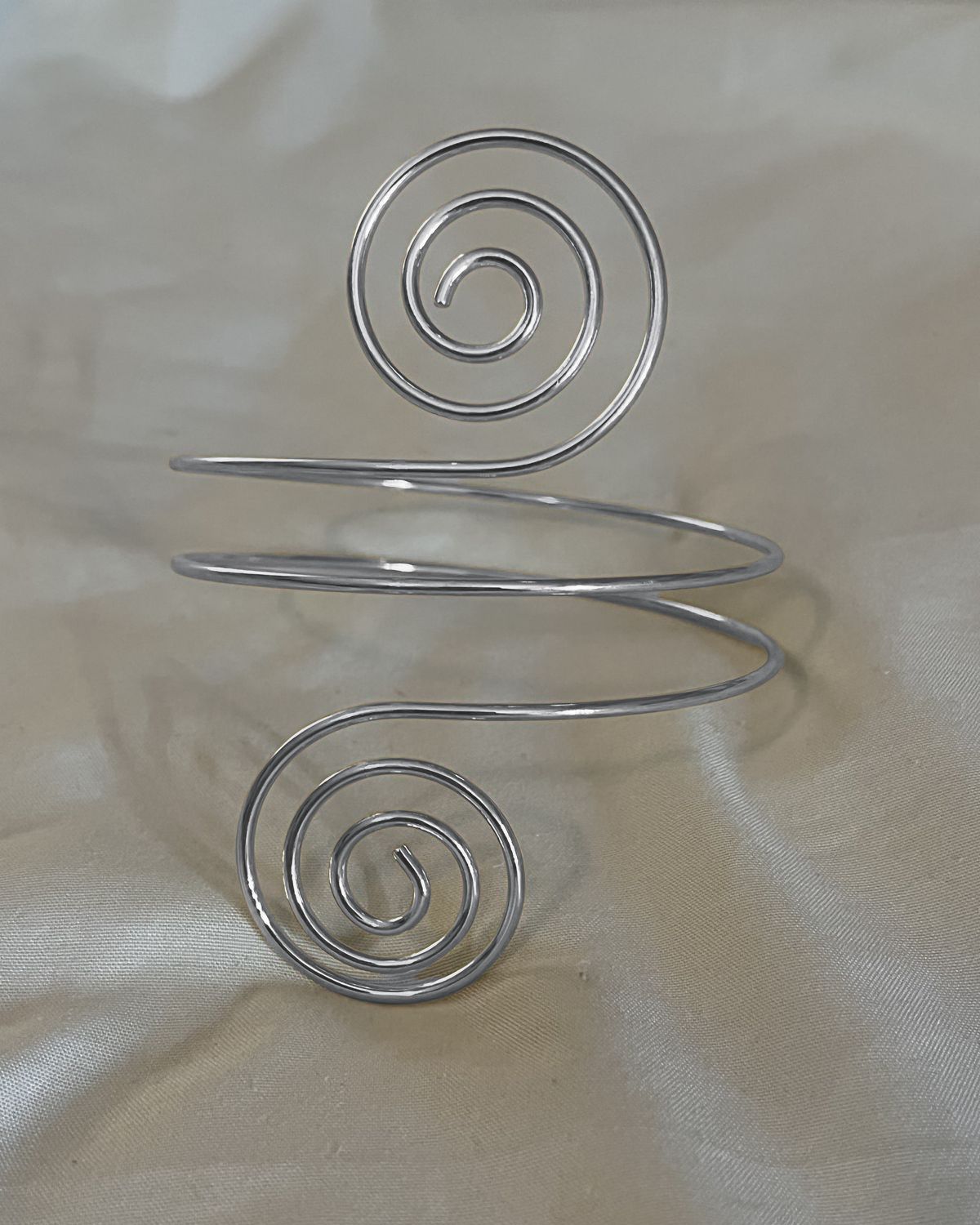 Spiral Cuff Arm Bracelet (Silver)