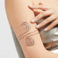 Spiral Cuff Arm Bracelet (Silver)
