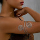 Spiral Cuff Arm Bracelet (Silver)