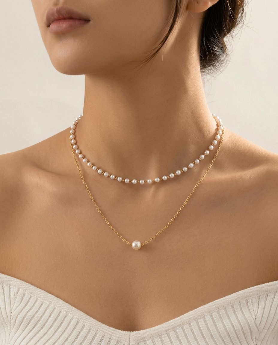 Faux Pearl Necklace