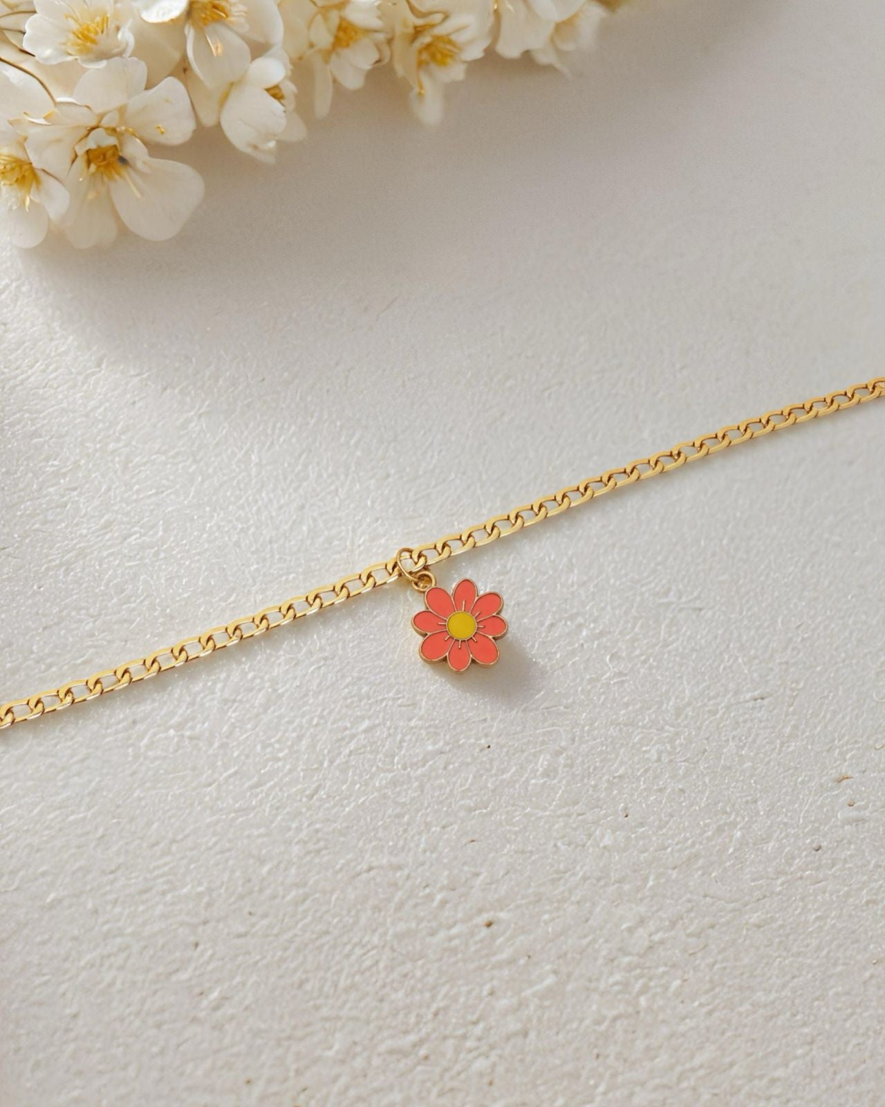 Flower Pendant Anti Tarnish Chain