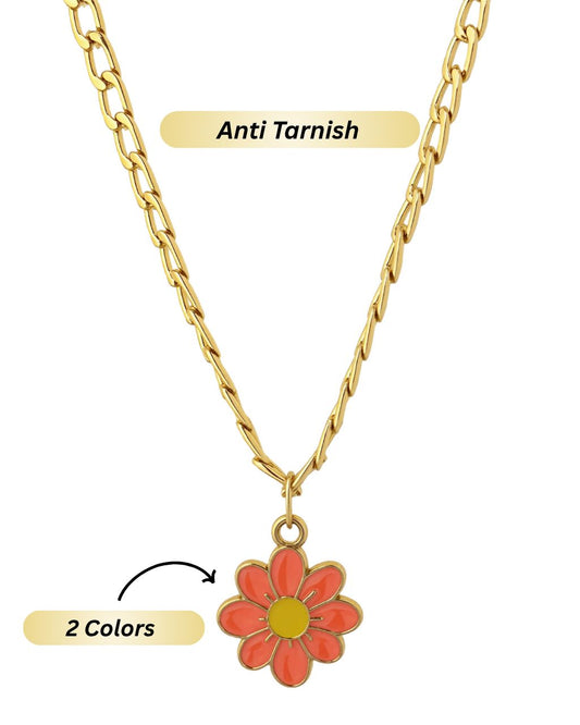 Flower Pendant Anti Tarnish Chain