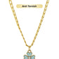 Blue Clover Charm Anti Tarnish Chain