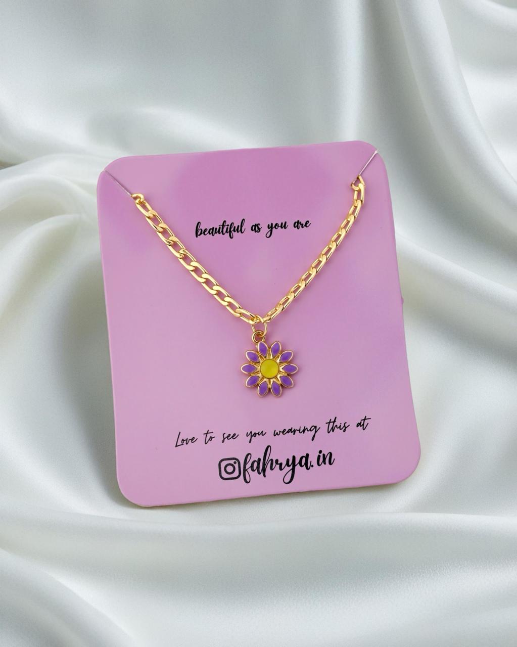 Flower Charm Anti Tarnish Chain