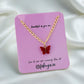 Red Butterfly Anti Tarnish Chain