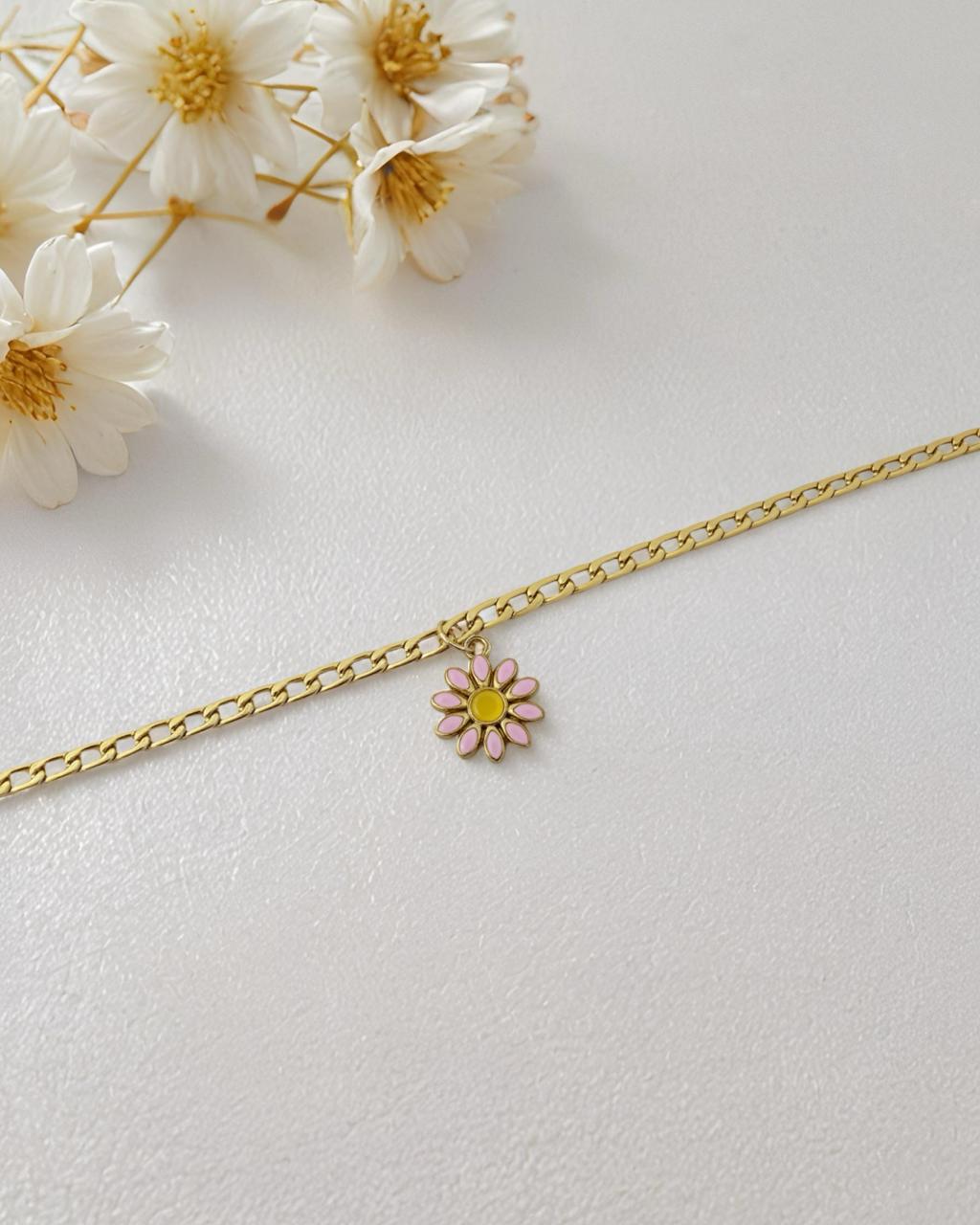 Flower Charm Anti Tarnish Chain