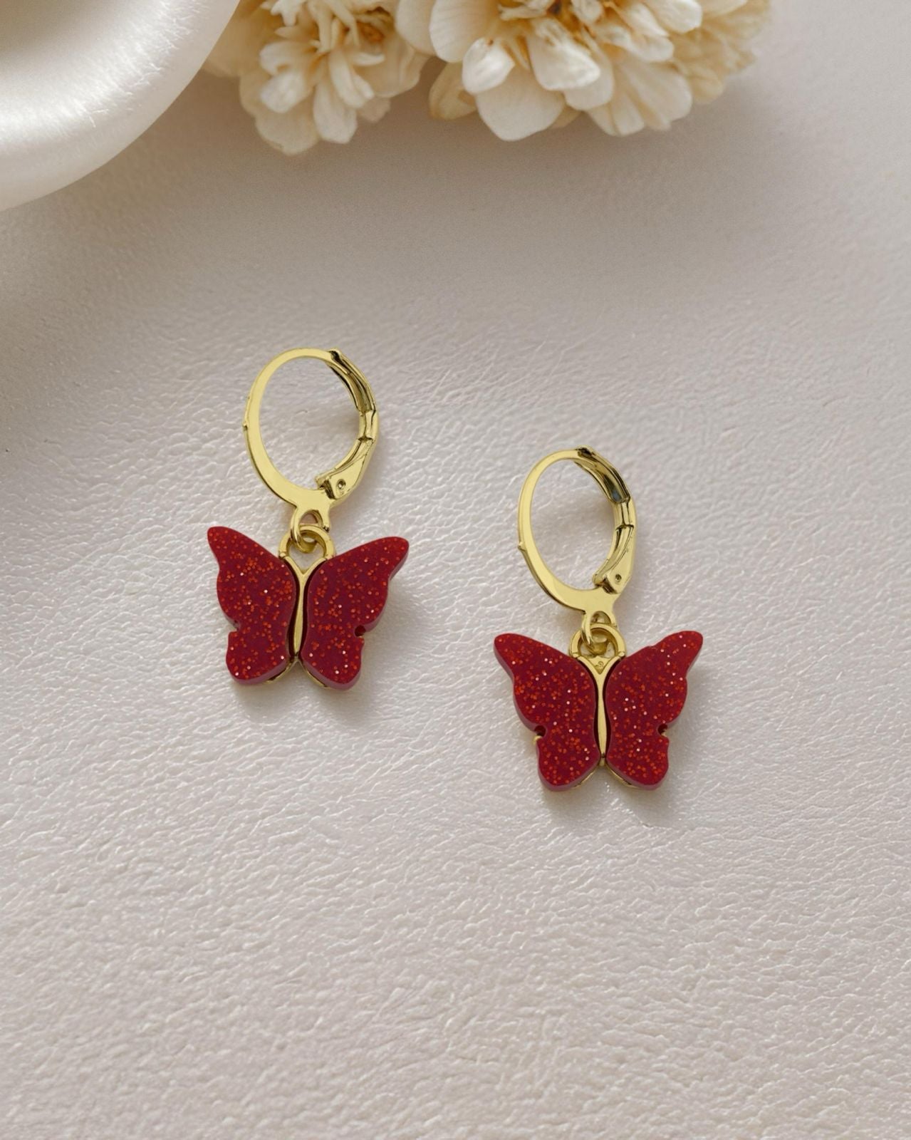 Red Butterfly Earrings