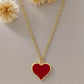 Heart Pendant Set-Red