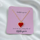 Heart Pendant Set-Red