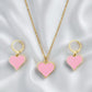 Heart Pendant Set-Pink