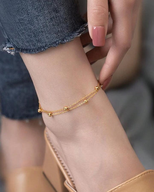 Double Layered Chain Anklet